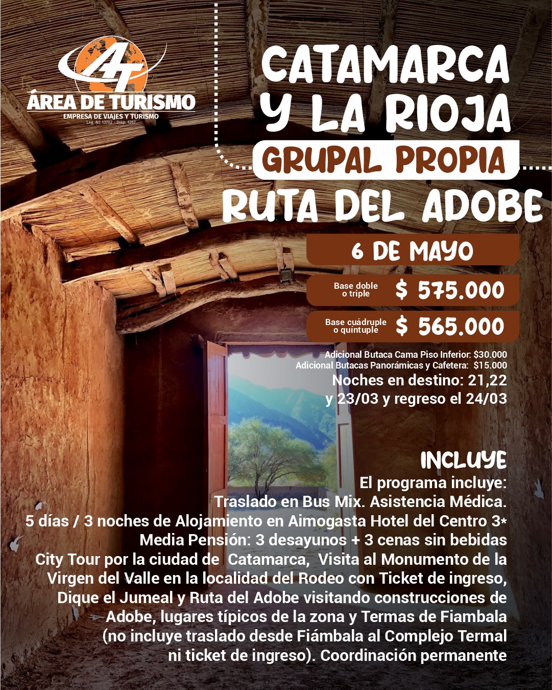 CATAMARCA Y LA RIOJA.- RUTA DEL ADOBE